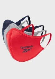 Reebok 3 Pack Logo Face Mask