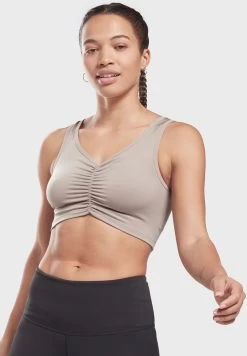 Reebok Logo Ruched Cropped Top