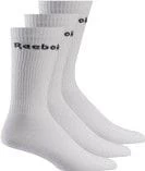 Reebok Active Core Mid Crew 3 Pair Socks White Unisex