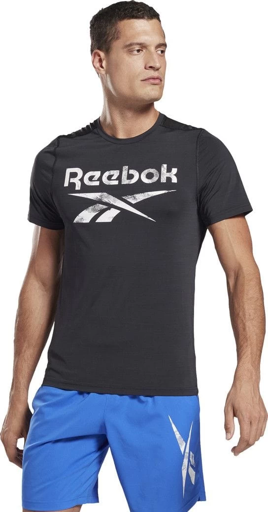 Reebok Workout ActivChill Short Sleeve Jersey Black Men 5 Reebok Workout ActivChill Short Sleeve Jersey Black Men - Image 3