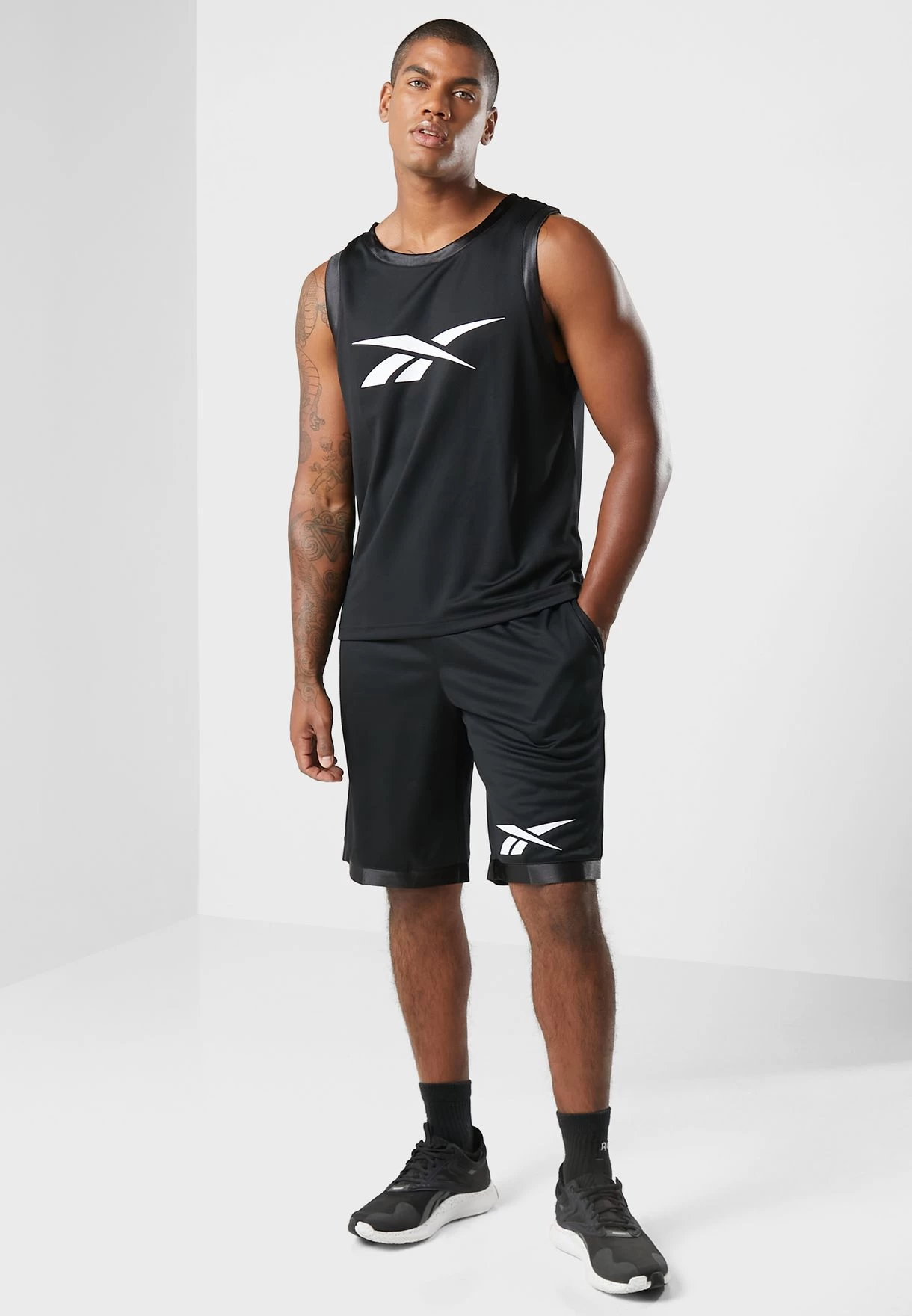 Reebok Logo Basketball Mesh Shorts 4 Reebok Logo Basketball Mesh Shorts - Image 2