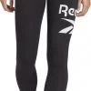 Reebok Big Logo Womens Long Tights Black