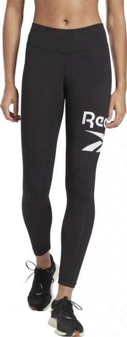 Reebok Big Logo Womens Long Tights Black