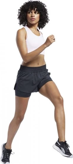 Reebok Workout Womens 2-in-1 Shorts Black -Fit Mode Shop 210572060f981264b3778.99876554